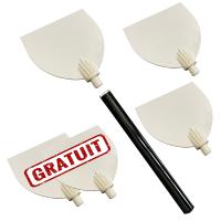 5 Spatules + manche 60 cm