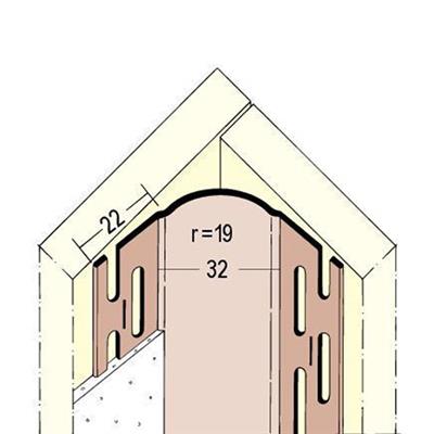 Angle intérieur arrondie