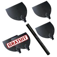 5 Spatules + manche 60 cm