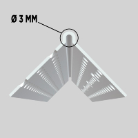 Cornière PVC 90° extérieur 2,5m #4009