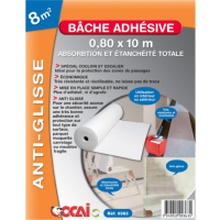 Bâche de protection auto-adhésive absorbante